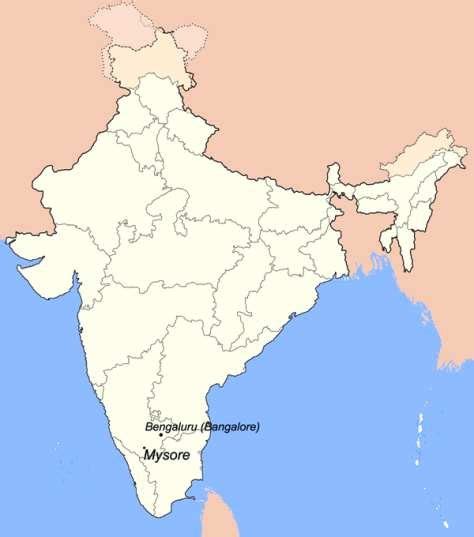 Map Of India Mysore - Alvera Marcille