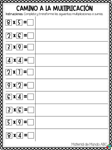 Camino A La Multiplicacion 6 Teaching Homeschool Math