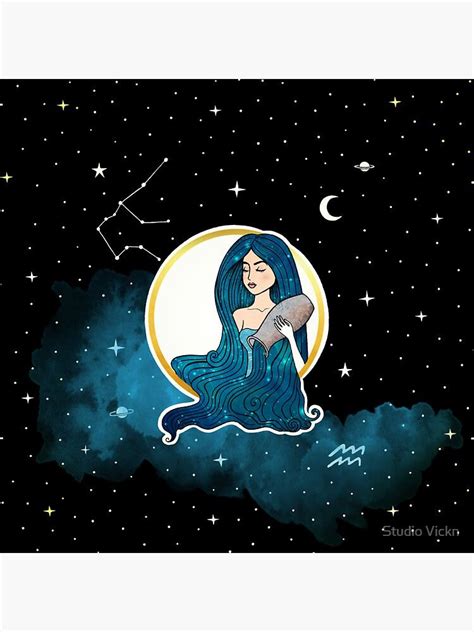 Https Redbubble I Sticker Aquarius Zodiac Signs By Studiovii