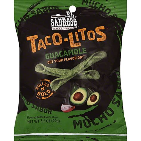 El Sabroso Taco Litos Tortilla Chips Flavored Rolled Guacamole Shop