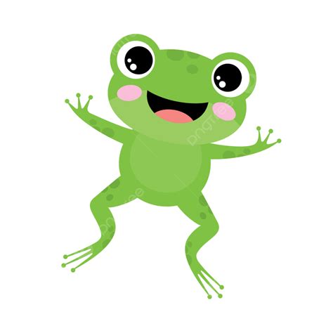 Green Frog Vector Art Png Green Frog On A White Background Smile