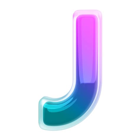 Gradient Letter J Font 3d Render 36306609 Png