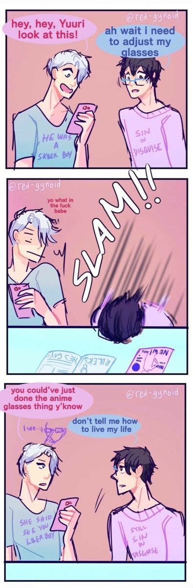 Pin By Sunnie Day On Yuuri And Viktor Yuri On Ice Yuri On Ice Comic Gay Ice Skater