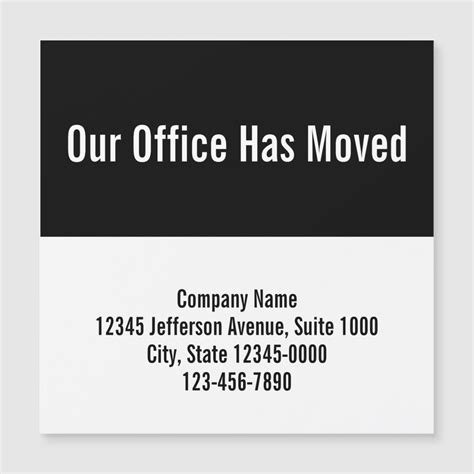 Our Office Has Moved Moving Announcement Template | Zazzle