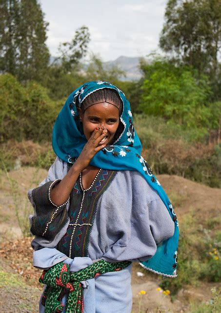 Raya tribe woman with colorful scarf, Semien wollo zone, Woldia ...