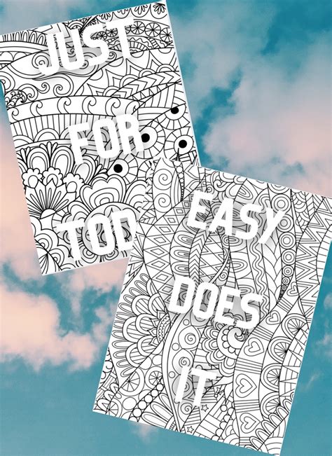 Printable Recovery Coloring Book Pages 12 Steps Mindfulness Etsy