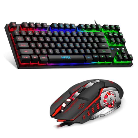 MFTEK Mouse/Keyboard Combo – TKL Gaming Keyboard And Gaming Mouse - Wah ...