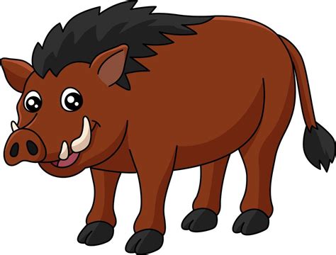 Free Cartoon Wild Boar Clipart