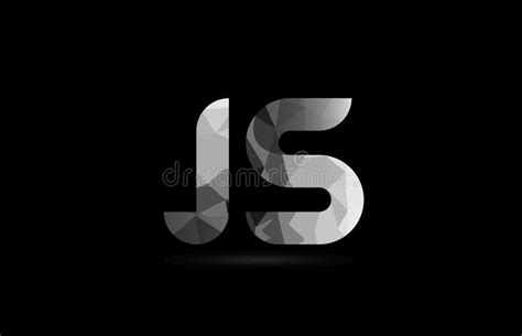 Combinación Blanco Y Negro Del Logotipo De Los Js J S De La Letra Del