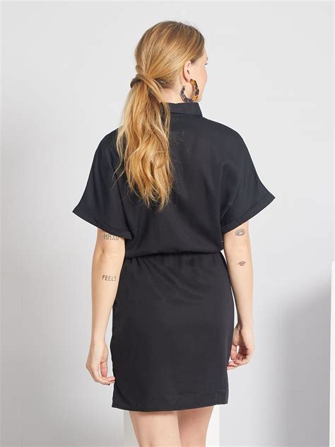 Vestido Camisero De Lyocell Negro Kiabi 20 00