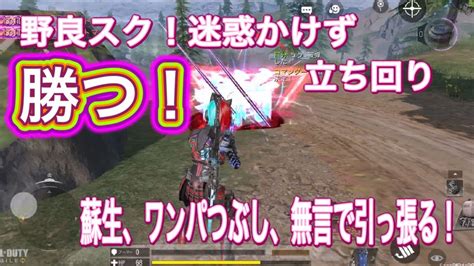 【codモバイル バトロワipad4本指】野良スクキャリー‼️しっかり蘇生と終盤は1人でワンパ潰し‼️野良でバトロワ参加の勝つ立ち回り🔫