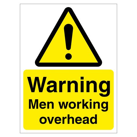 Warning Men Working Overhead Sign - Aston Safety Signs