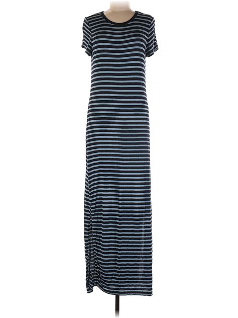 Michael Michael Kors Stripes Multi Color Blue Casual Dress Size M 88