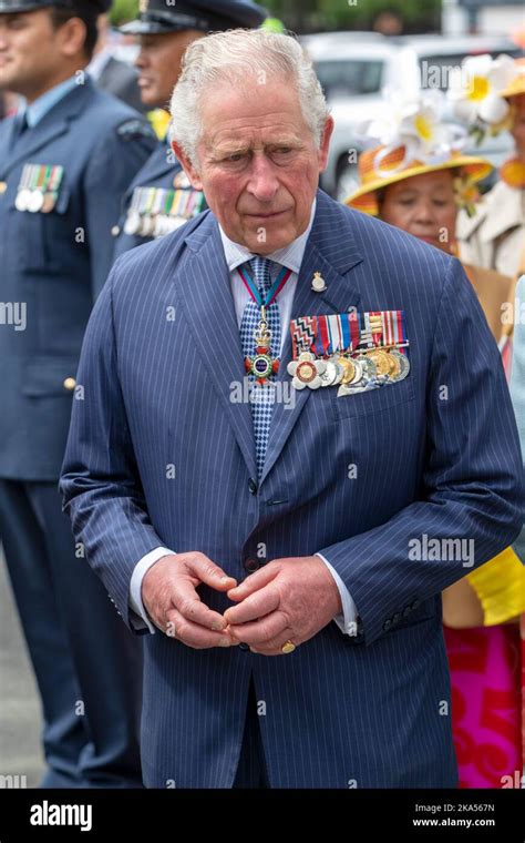 Prince Charles And Camilla Duchess Of Cornwall Attend Wreath Laying Ceremony At Mt Roskill War