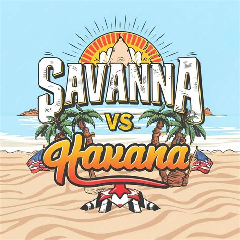 Desenho de camiseta de ilustração vetorial 2d com letras savana vs