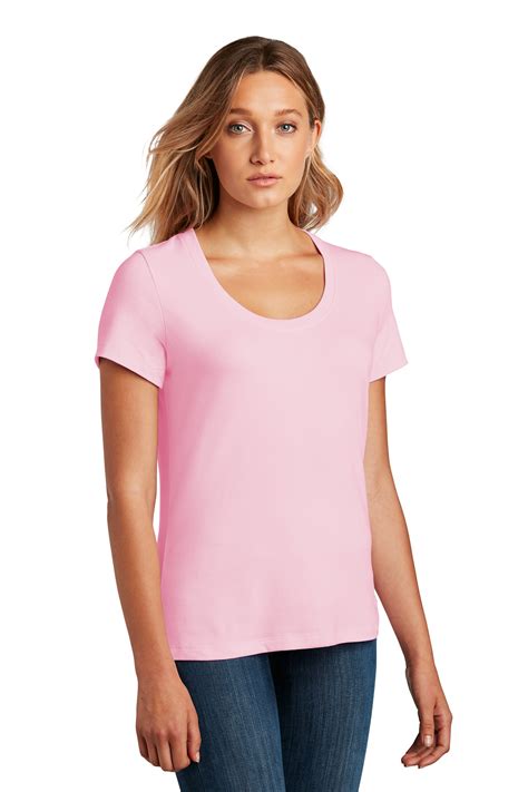 District Womens Flex Scoop Neck Tee Product Sanmar