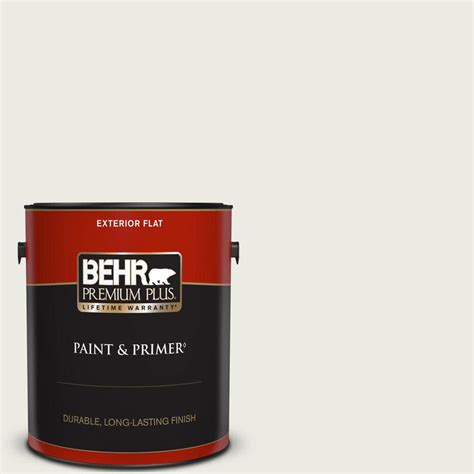 Behr Premium Plus 1 Gal Ppu24 14 White Moderne Flat Exterior Paint