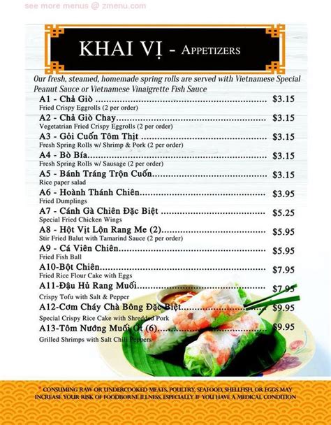 Online Menu Of Pho Tai Restaurant Norcross Georgia 30093 Zmenu