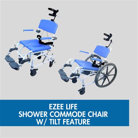 Pisces Healthcare Solutions EZee Life Aluminum Shower Commode Chair