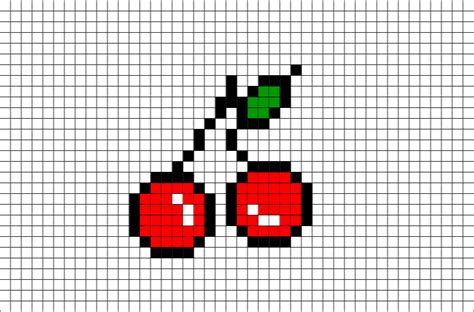 Cherry Fruit Pixel Art Brik