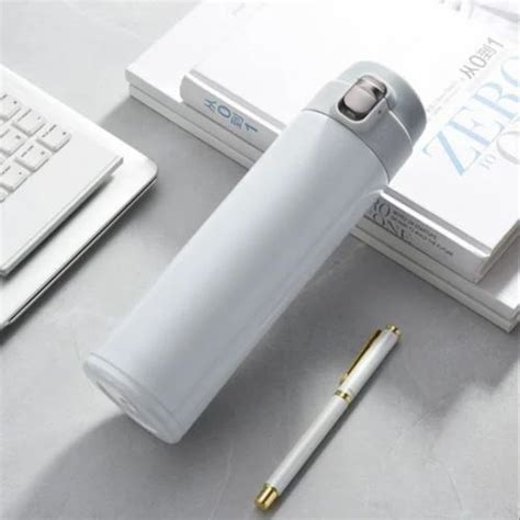 Black Matt Double Wall Vacuum Insulated Bottle Flask With Lock ML Hot Cold At