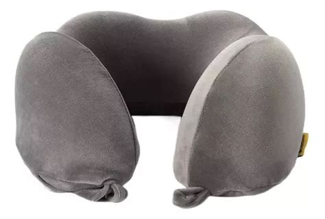 Almohada Viajes Avion Para Cuello Cervical Inteligente Color Gris