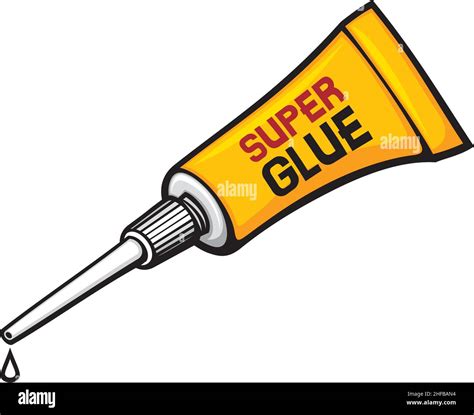 Metal Tube Of Super Glue Vector Illustration Stock Vector Image And Art