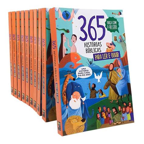 Kit 365 Histórias Bíblicas para Ler e Ouvir 10 Livros Kit de Livros