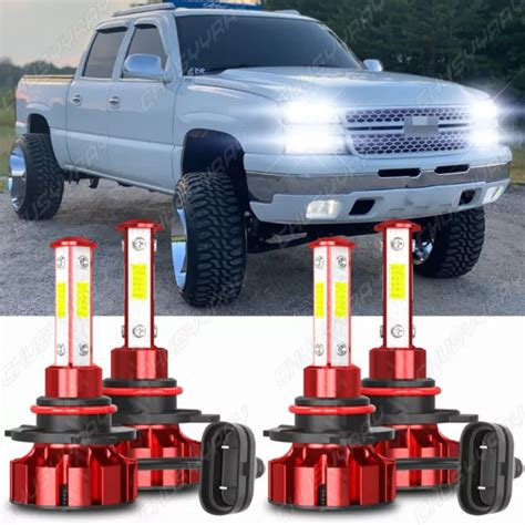 For Chevy Silverado 1500 2500hd 3500 1999 2006 8000k Led Headlights Lights Bulbs 32 59