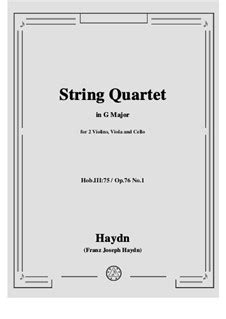 String Quartet No In G Major Hob Iii Op No By J Haydn On