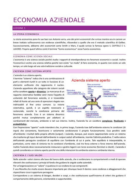 Economia Aziendale Appunti ECONOMIA AZIENDALE LEZIONE 1 LA STORIA