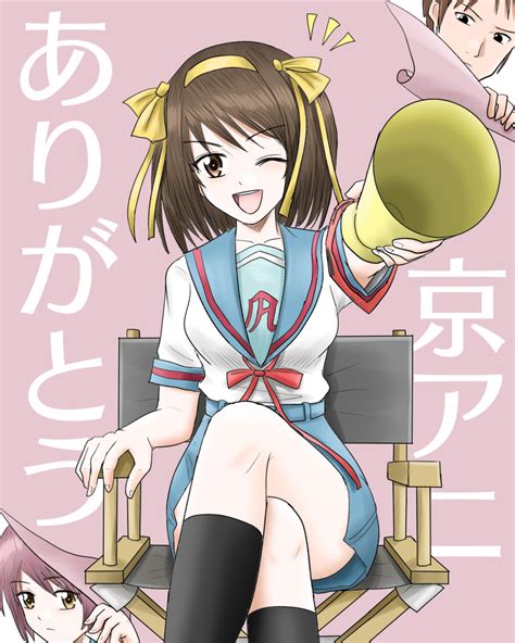 Safebooru 1boy 2girls D Armband Bangs Black Socks Blue Skirt Brown Eyes Brown Hair Chair