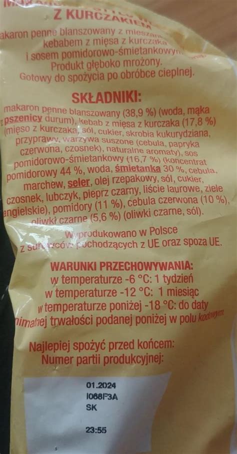 Makaron W Stylu W Oskim Z Kurczakiem Auchan Kalorie Kj I Warto Ci