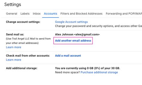 How to add another email address to Gmail account