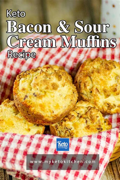 Keto Bacon Sour Cream Muffins Recipe Low Carb Savoury