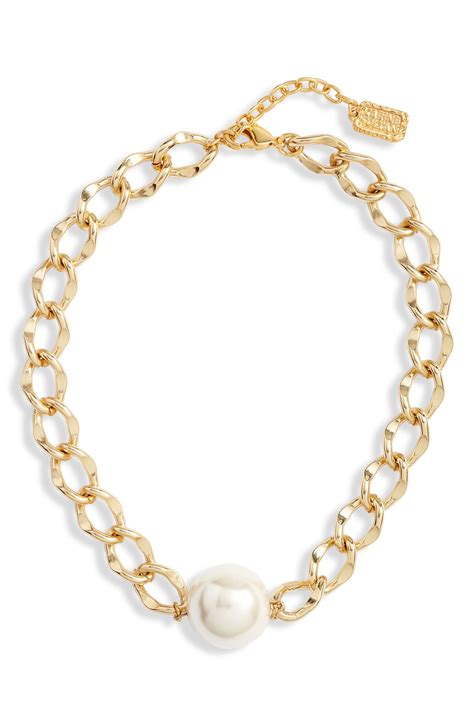 Karine Sultan Pearl Collar Necklace Editorialist