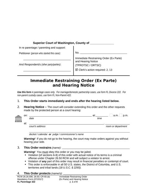 Ex Parte Restraining Complete With Ease Airslate Signnow