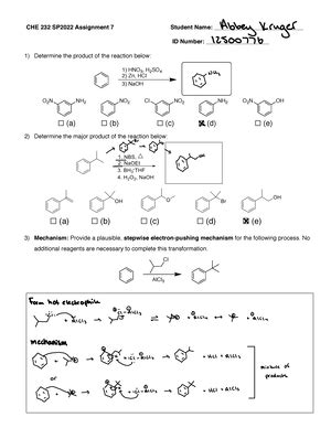 Che Exam Practice Determine The Correct Set Of Reagents That