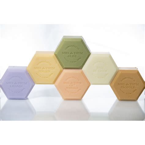 Savons Hexagonaux Au Miel De Thym Et Cire Abeille G