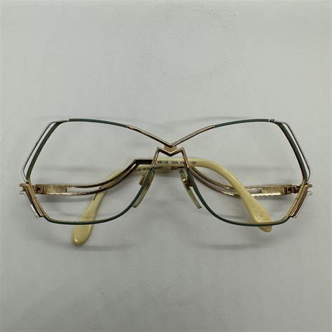 Cazal Vintage Eyeglasses Mod 226 Col 333 Gold White And Aqua 70s 80s Retro La Paz County