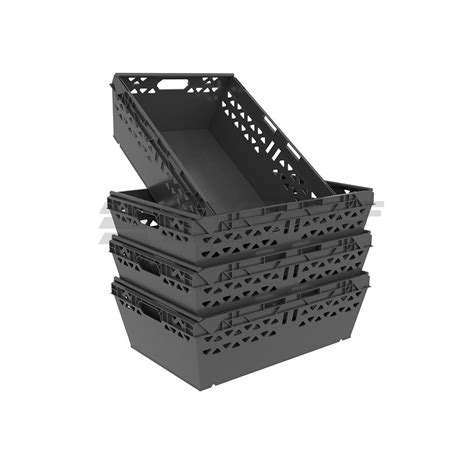 BLACK PLASTIC BALE CRATE SMALL Maxshelf Retail Equipment Solutions