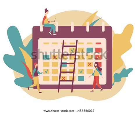 Planning Schedule Concept Flat Cartoon Style Stock Vector (Royalty Free ... 