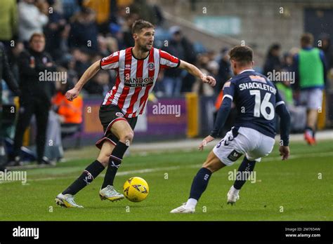 Chris Basham 6 Of Sheffield United On The Ball During The Emirates FA