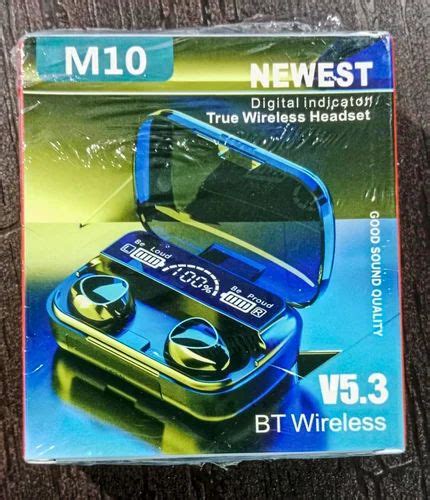 Newest M10 Bluetooth Wireless Earbuds, Black, Mobile at ₹ 160/box in Sagar