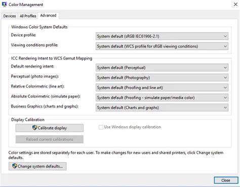 How to restore default Display Color settings in Windows 10 - Info Hack ...