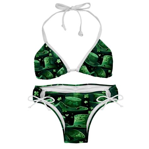 Saint Patrick S Day Detachable Sponge Adjustable Strap Bikini Set Two Pack Swimsuits For All
