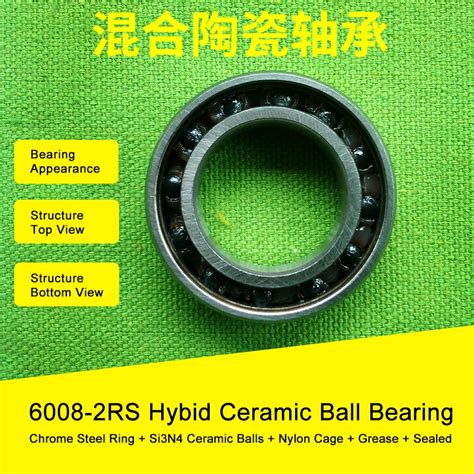 6008 Hybrid Ceramic Bearing 40x68x15 Mm ABEC 1 1 PC Bicycle Bottom