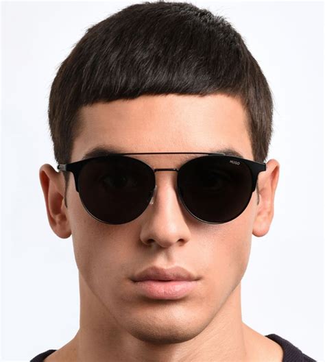 Buy Hugo Black Round Sunglasses For Men Online Tata Cliq Luxury