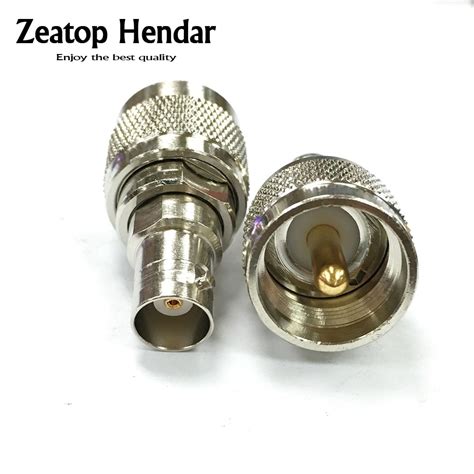 10pcs Brass Uhf Male Pl259 Pl 259 To Bnc Female Jack Rf Coaxial Adapter Uhf To Bnc Connector In