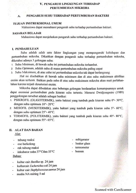 Pengaruh Lingkungan Terhadap Mikroba V PENGARUH LINGKUNGAN TERHADAP